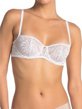 NWT NATORI White Lace “Bella” Balconette Bra Sz. 34C